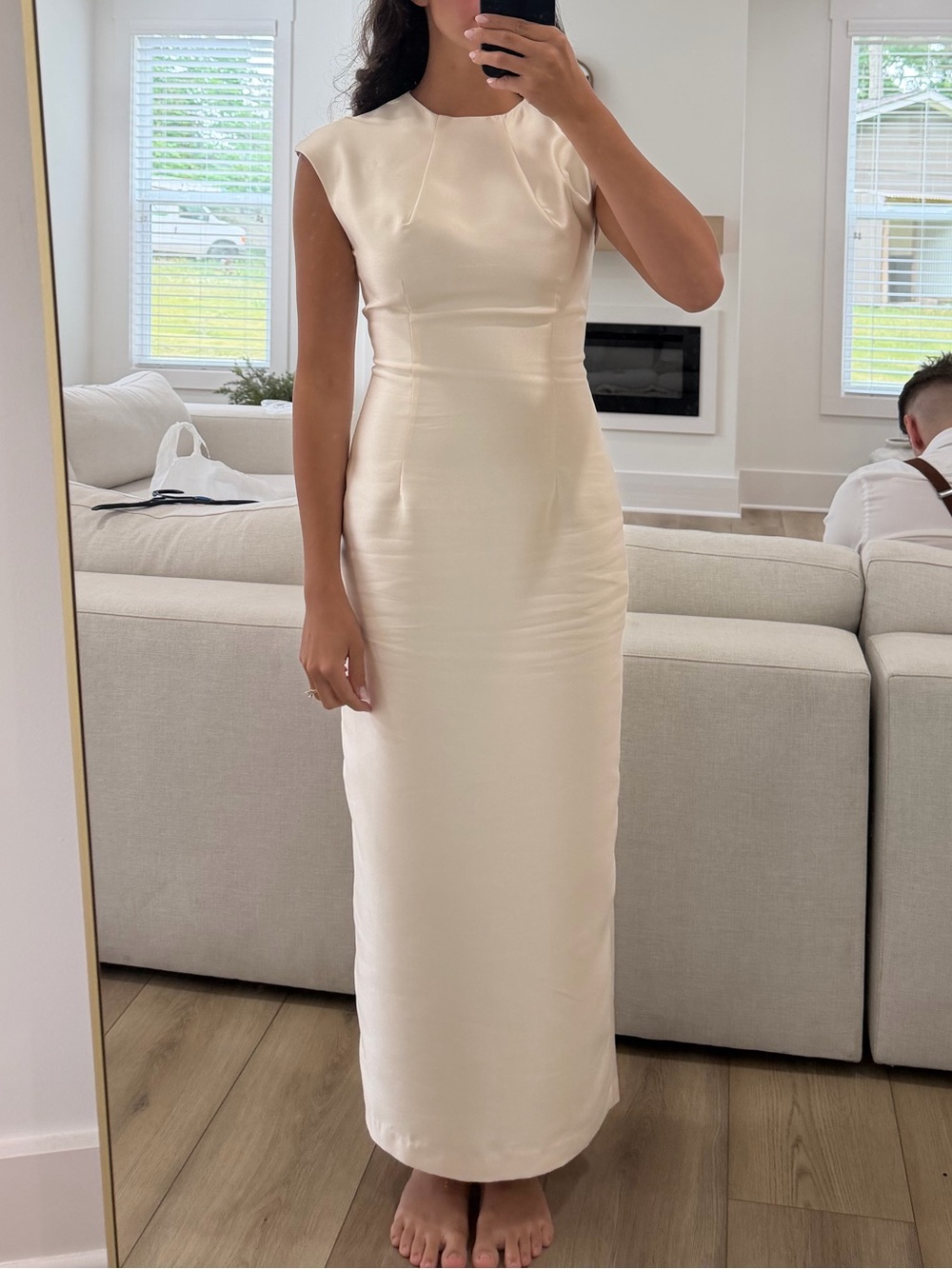 Reformation Cream Belden Dress - Picture 3 of 9
